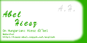 abel hiesz business card